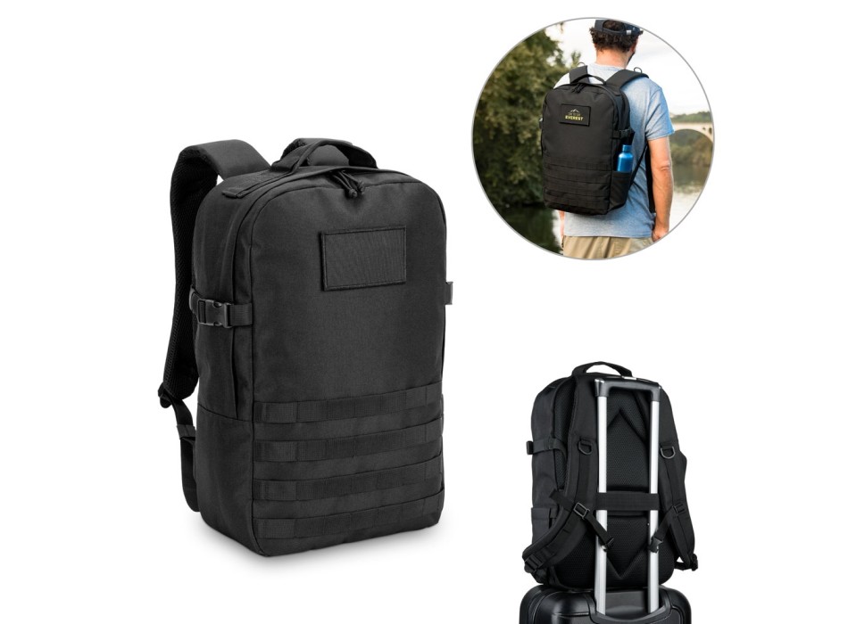 EDINBURGH BPACK. Zaino stile militare in poliestere riciclato 600D, ad alta densità e foderato in poliestere riciclato 210D da 17.3' FullGadgets.com