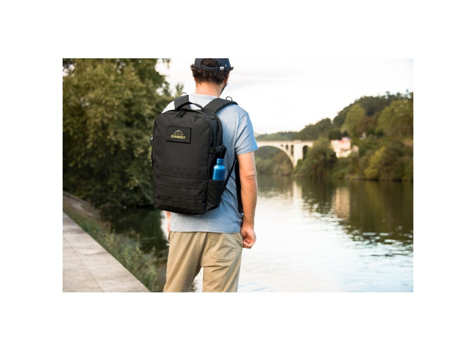 EDINBURGH BPACK. Zaino stile militare in poliestere riciclato 600D, ad alta densità e foderato in poliestere riciclato 210D da 17.3' FullGadgets.com