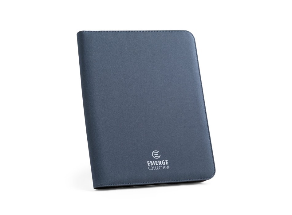 EMERGE FOLDER. Cartella A4 in poliestere riciclato (100% rPET) 300D con chiusura zip FullGadgets.com