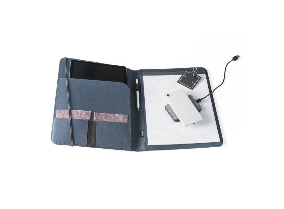 EMERGE FOLDER II. Cartella A4 in in poliestere riciclato (100% rPET) 300D con chiusura ad elastico FullGadgets.com