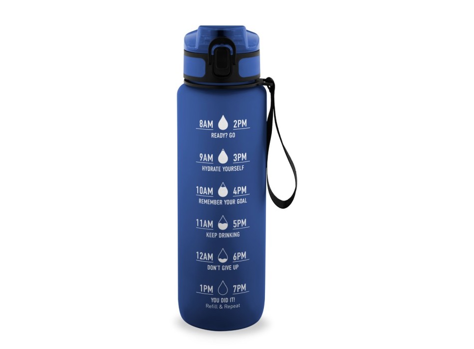 ERIKSSON. Borraccia in PET riciclato (100% rPET), con frasi motivazionali e indicazioni orarie per incoraggiare a bere acqua FullGadgets.com