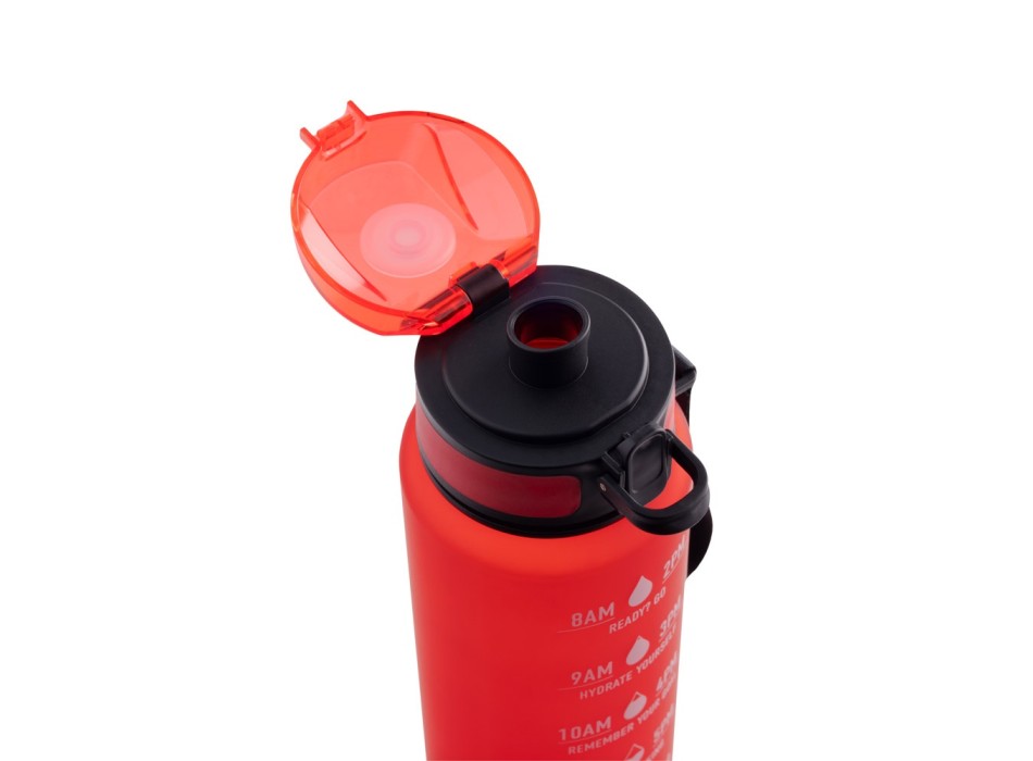ERIKSSON. Borraccia in PET riciclato (100% rPET), con frasi motivazionali e indicazioni orarie per incoraggiare a bere acqua FullGadgets.com