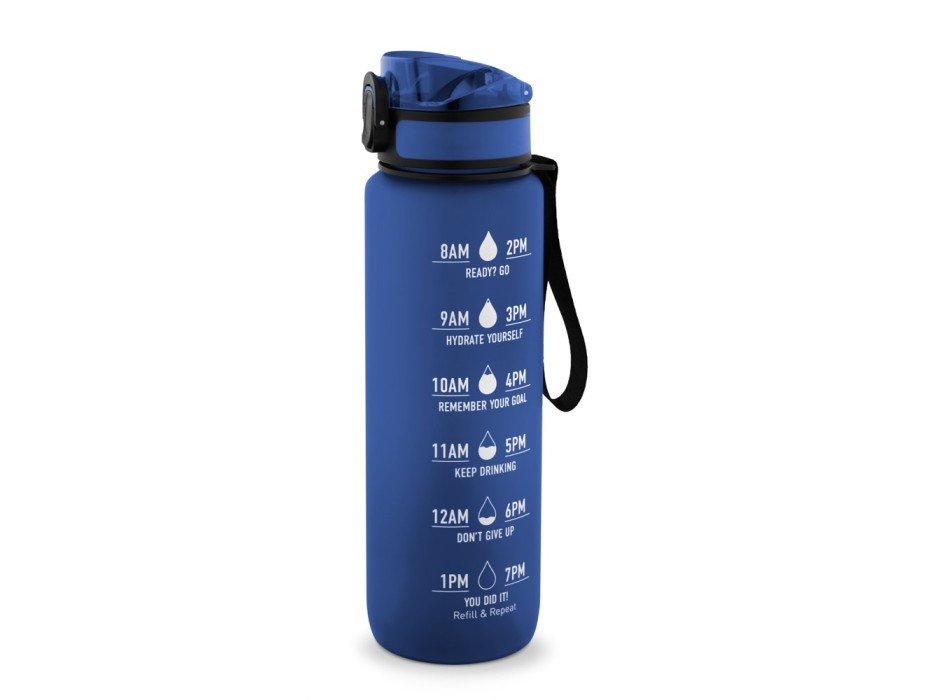 ERIKSSON. Borraccia in PET riciclato (100% rPET), con frasi motivazionali e indicazioni orarie per incoraggiare a bere acqua FullGadgets.com