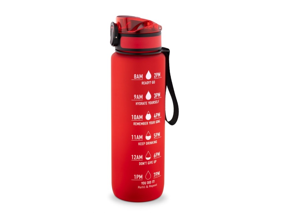 ERIKSSON. Borraccia in PET riciclato (100% rPET), con frasi motivazionali e indicazioni orarie per incoraggiare a bere acqua FullGadgets.com