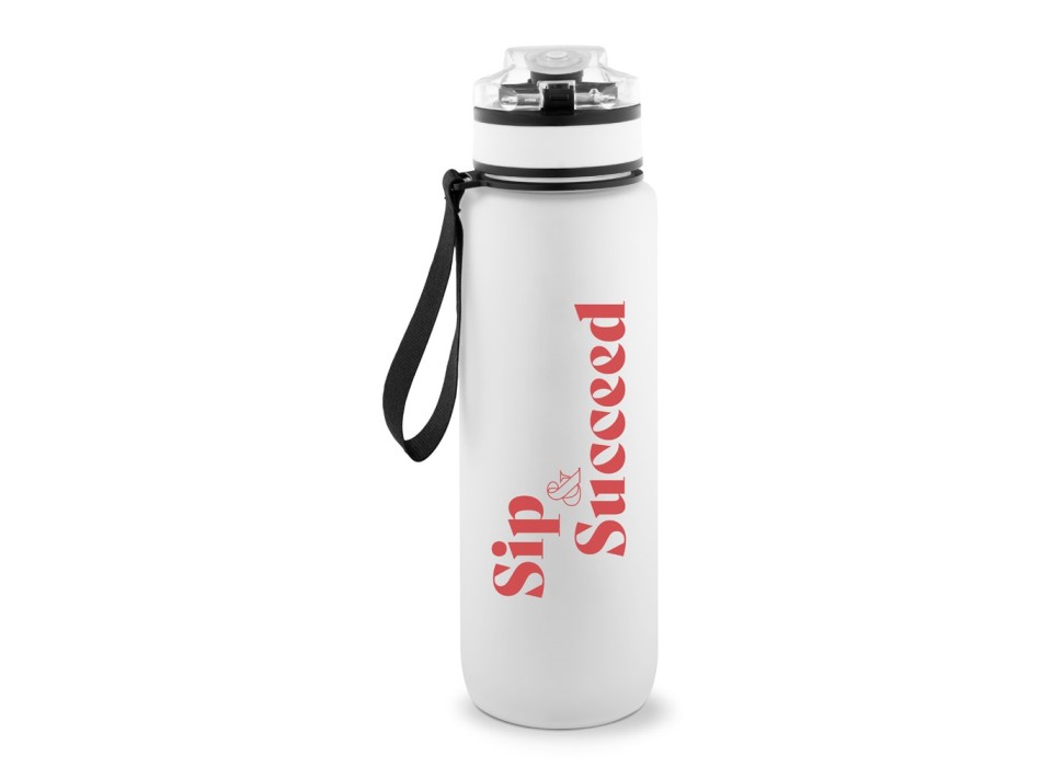 ERIKSSON. Borraccia in PET riciclato (100% rPET), con frasi motivazionali e indicazioni orarie per incoraggiare a bere acqua FullGadgets.com