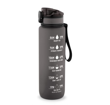 ERIKSSON. Borraccia in PET riciclato (100% rPET), con frasi motivazionali e indicazioni orarie per incoraggiare a bere acqua FullGadgets.com
