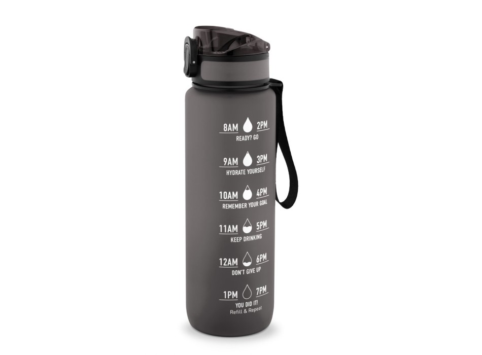 ERIKSSON. Borraccia in PET riciclato (100% rPET), con frasi motivazionali e indicazioni orarie per incoraggiare a bere acqua FullGadgets.com