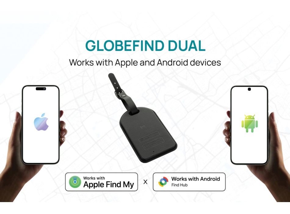 Etichetta bagaglio finder Globfind Dual RCS FullGadgets.com