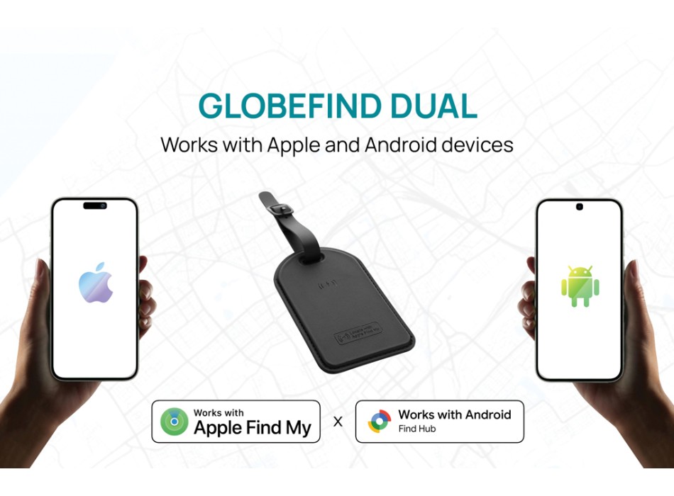 Etichetta bagaglio finder Globfind Dual RCS FullGadgets.com