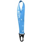 Etichetta per bagaglio aereo in PET riciclato con stampa sublimazione e moschettone Leif FullGadgets.com