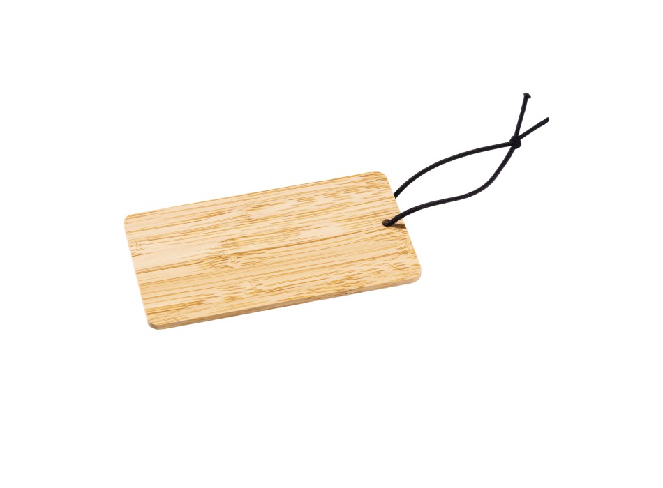 Etichetta porta indirizzo per bagagli in bambù FullGadgets.com