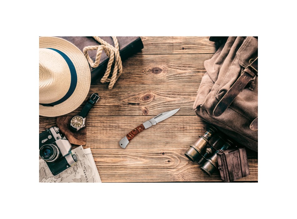 FALCON II. Coltello tascabile in acciaio inox e legno FullGadgets.com