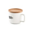 FANGIO. Tazza in ceramica da 220 mL con tappo e base in bambù FullGadgets.com