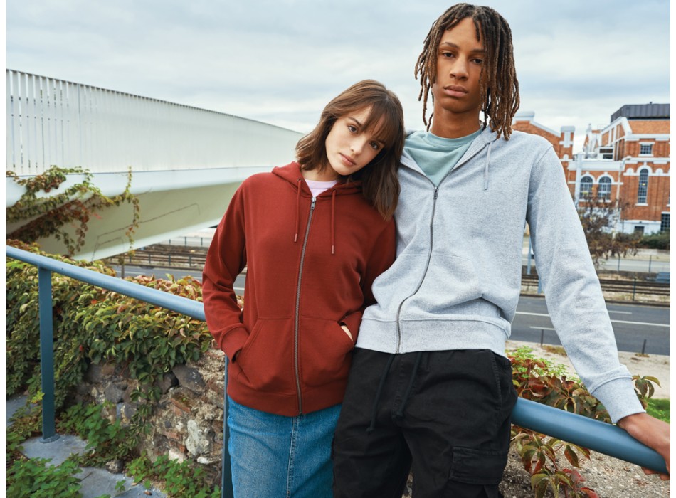 Felpa con cappuccio IQONIQ Abisko in cotone riciclato e zip FullGadgets.com