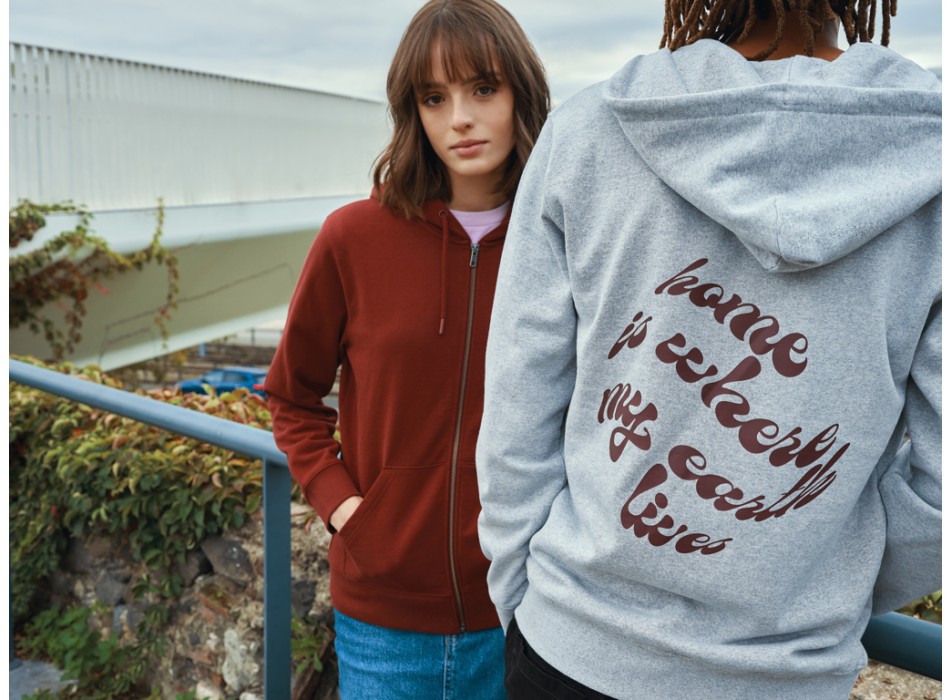 Felpa con cappuccio IQONIQ Abisko in cotone riciclato e zip FullGadgets.com