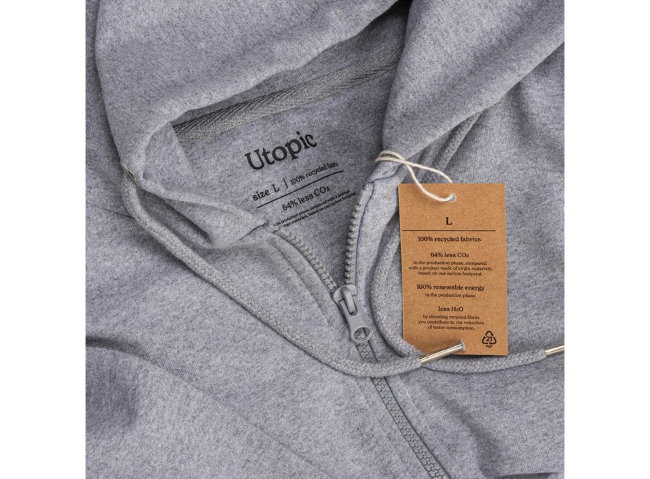 Felpa con cappuccio unisex 100% tessuto rigenerato FullGadgets.com