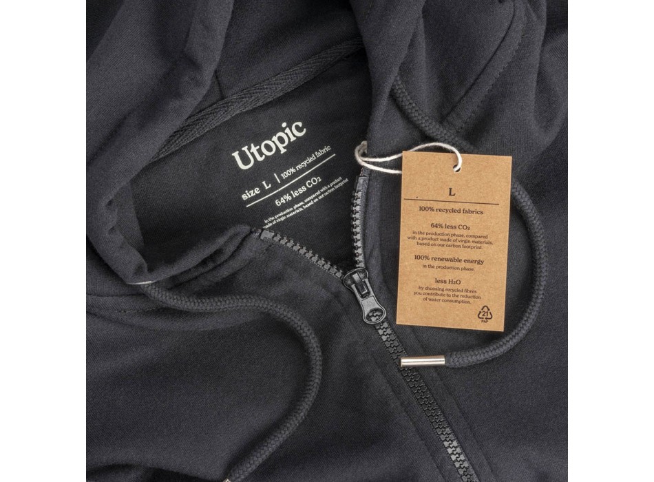 Felpa con cappuccio unisex 100% tessuto rigenerato FullGadgets.com