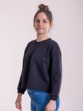 Felpa crop manica 3/4