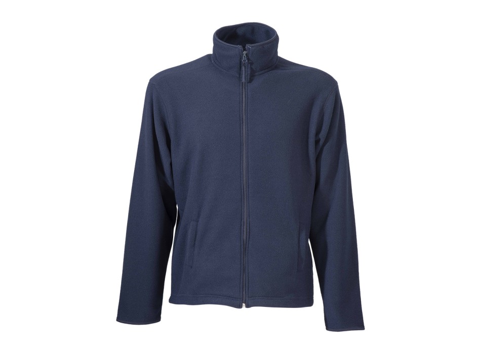 Felpa da uomo a zip intera in micropolar, con 2 tasche chiusura zip FullGadgets.com