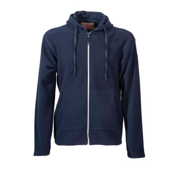 Felpa da uomo a zip intera in micropolar, con cappuccio e 2 tasche frontali FullGadgets.com