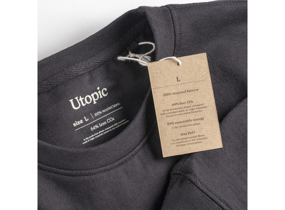 Felpa girocollo unisex in cotone e poliestere rigenerati da 280 g/m2 FullGadgets.com