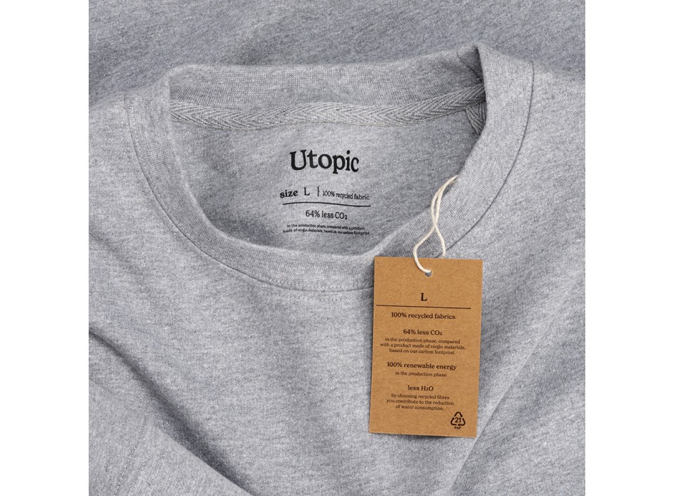 Felpa girocollo unisex in cotone e poliestere rigenerati da 280 g/m2 FullGadgets.com