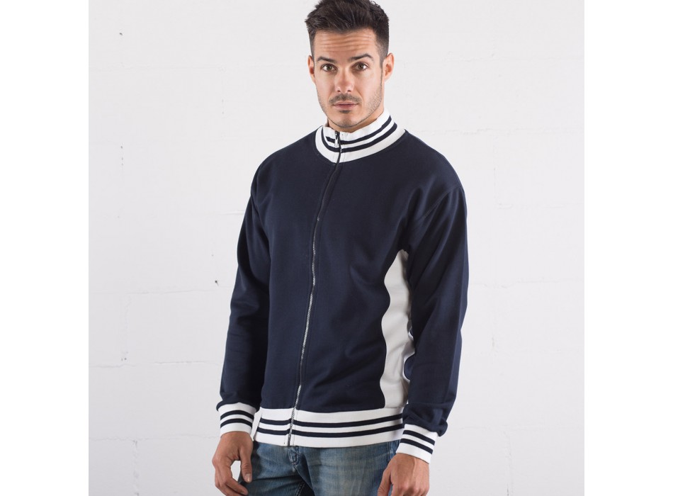 FELPA ZIP BICOLORE 100%C M.ITA FullGadgets.com