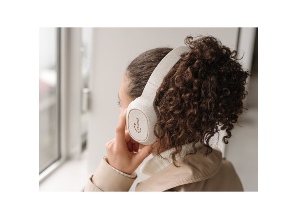 FEYNMAN. Cuffie wireless pieghevoli con batteria di 4 ore in paglia di grano e ABS FullGadgets.com