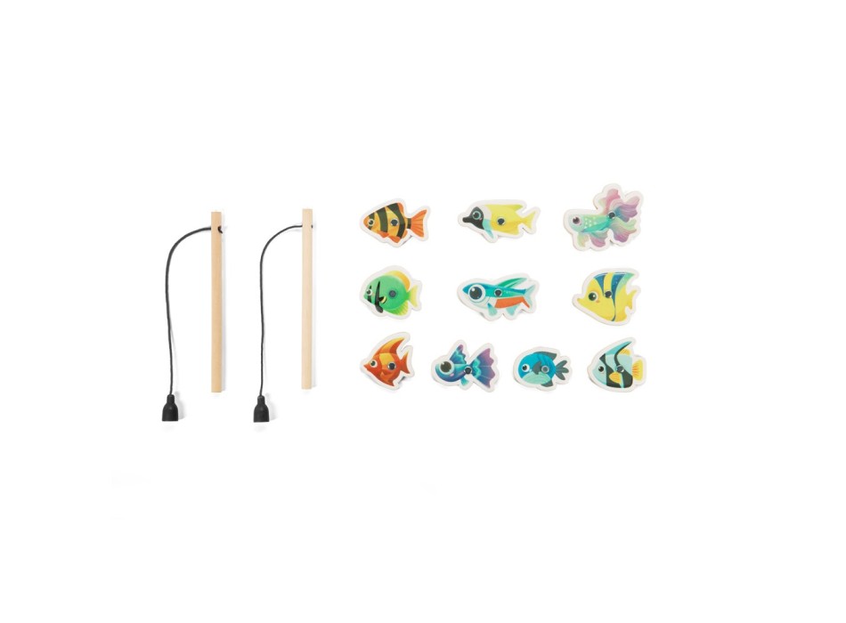 FISHY. Set da pesca composto da 10 pesci in legno,ideale per bambini FullGadgets.com