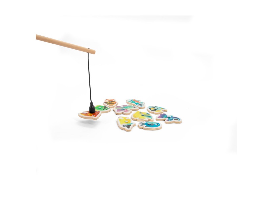 FISHY. Set da pesca composto da 10 pesci in legno,ideale per bambini FullGadgets.com
