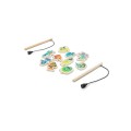 FISHY. Set da pesca composto da 10 pesci in legno,ideale per bambini