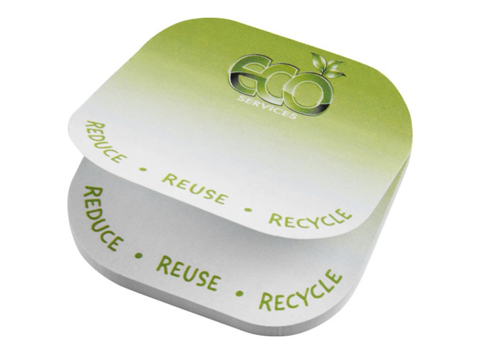 Foglietti adesivi in carta riciclata quadrati con angoli arrotondati Sticky-Mate® FullGadgets.com