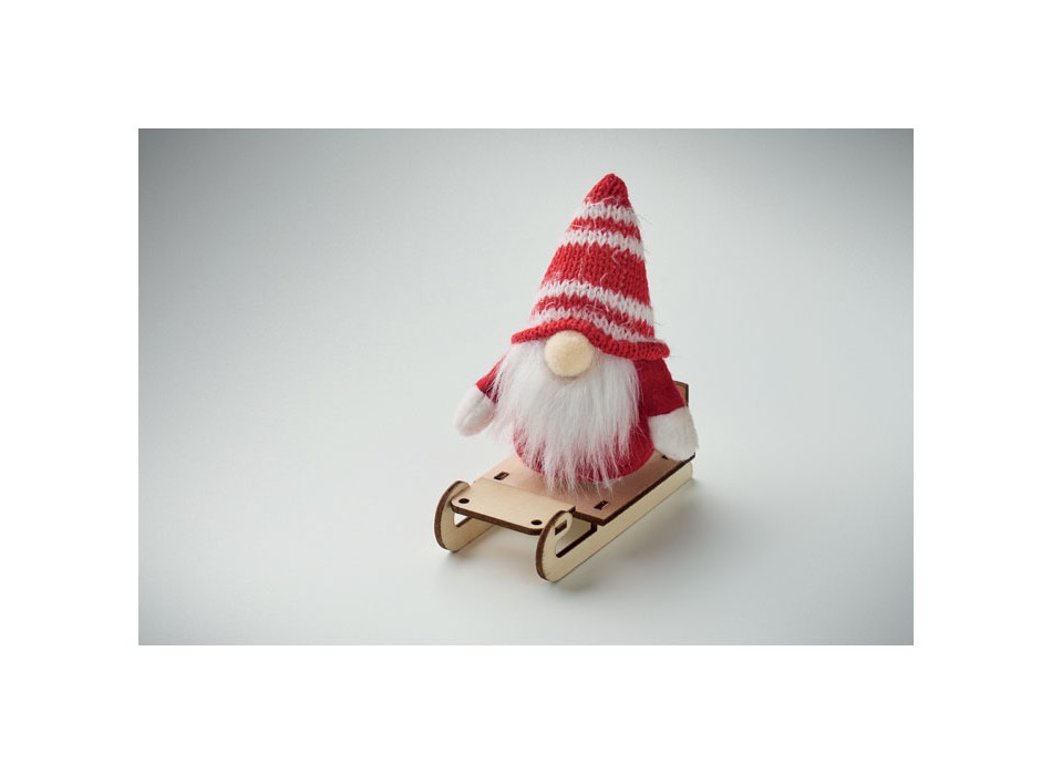 FROSTY SLEIGH - Gnomo su slitta di legno FullGadgets.com