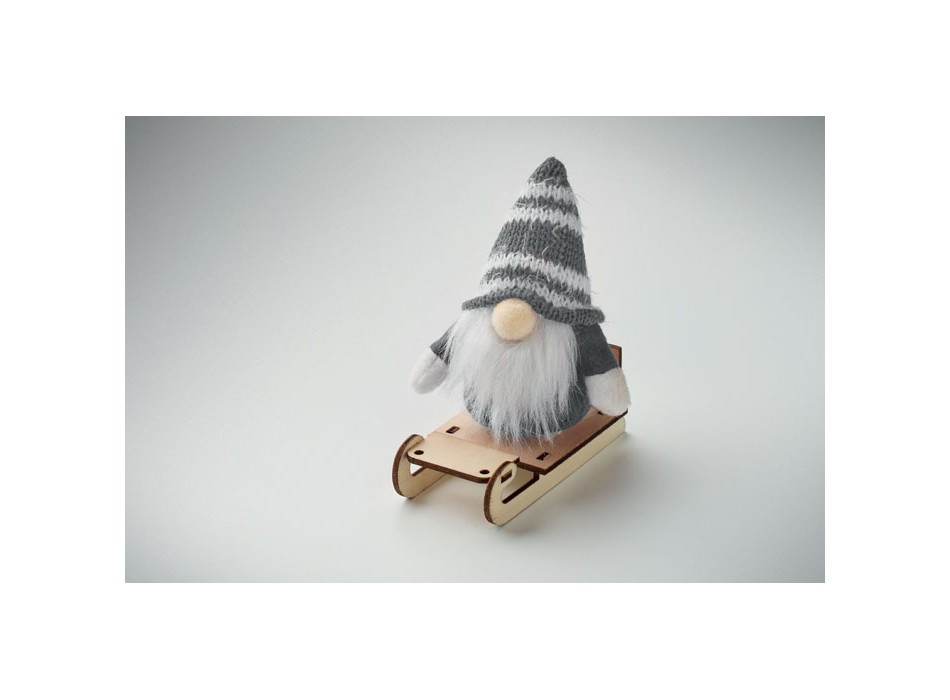 FROSTY SLEIGH - Gnomo su slitta di legno FullGadgets.com