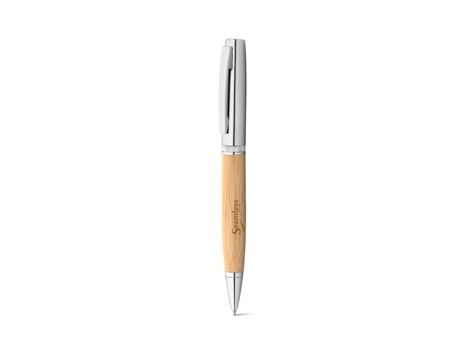 FUJI. Penna a sfera in metallo e bambù con custodia FullGadgets.com