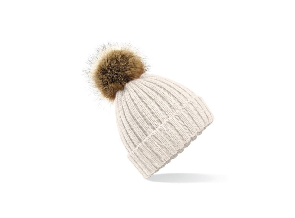 Fur Pom Pom Chunky Beanie FullGadgets.com