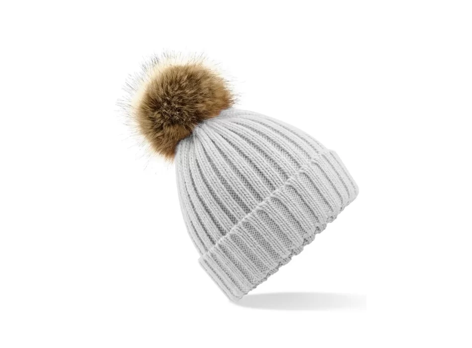Fur Pom Pom Chunky Beanie FullGadgets.com