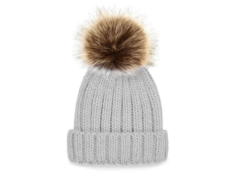 Fur Pom Pom Chunky Beanie FullGadgets.com