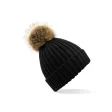 Fur Pom Pom Chunky Beanie FullGadgets.com