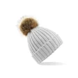 Fur Pom Pom Chunky Beanie FullGadgets.com