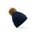 Fur Pom Pom Chunky Beanie FullGadgets.com