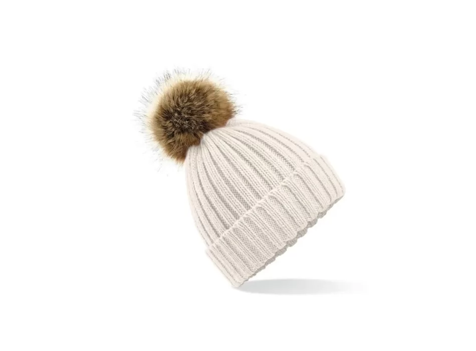 Fur Pom Pom Chunky Beanie FullGadgets.com
