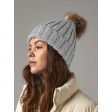 Fur Pom Pom Chunky Beanie FullGadgets.com