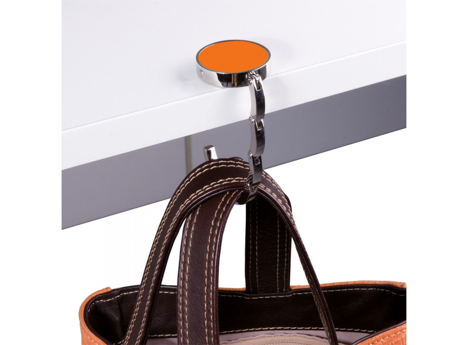 Gancio appendiborsa tondo in metallo, richiudibile con chiusura rafforzata da due magneti FullGadgets.com