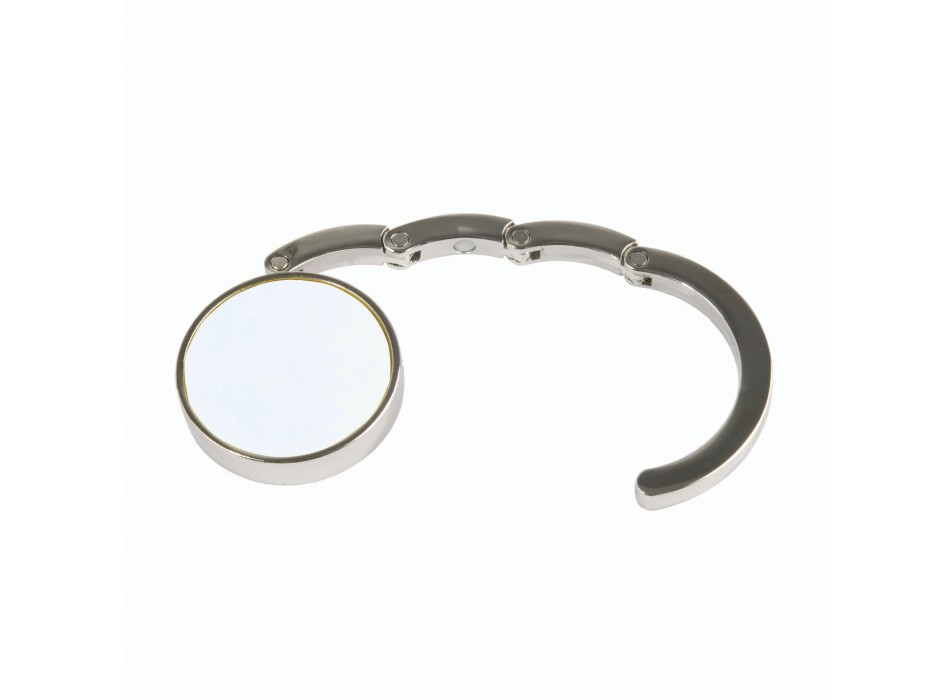 Gancio appendiborsa tondo in metallo, richiudibile con chiusura rafforzata da due magneti FullGadgets.com