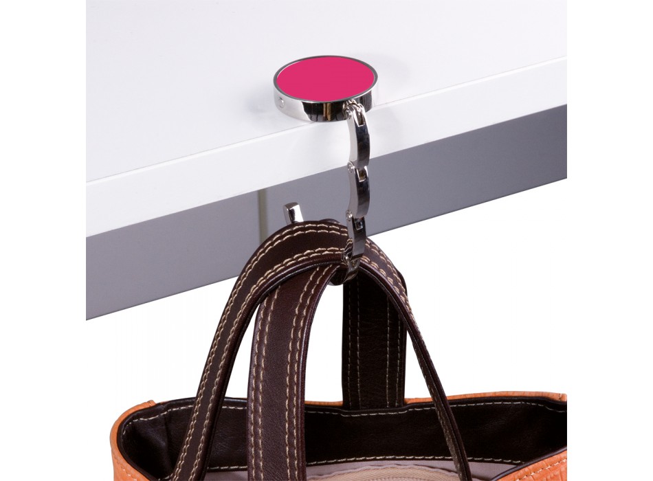 Gancio appendiborsa tondo in metallo, richiudibile con chiusura rafforzata da due magneti FullGadgets.com
