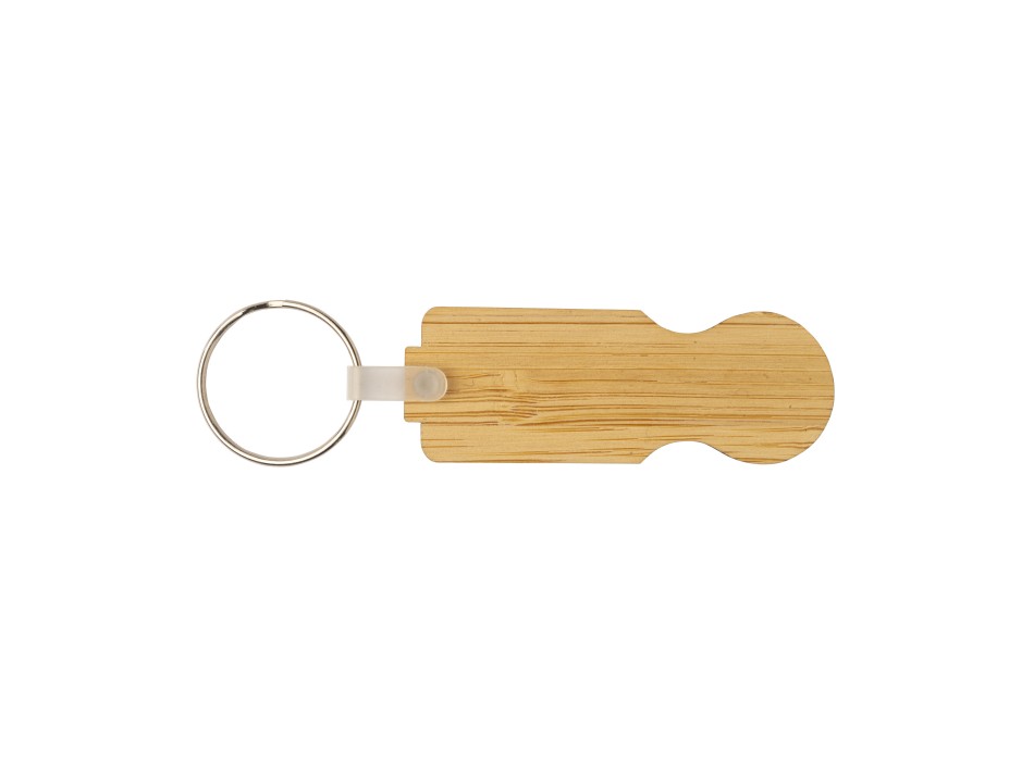 Gettone per carrello della spesa in bambù con portachiavi FullGadgets.com