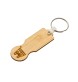 Gettone per carrello della spesa in bambù con portachiavi FullGadgets.com