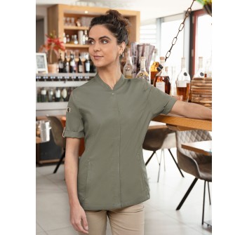 Giacca da cuoco da donna a maniche corte Green-Generation FullGadgets.com