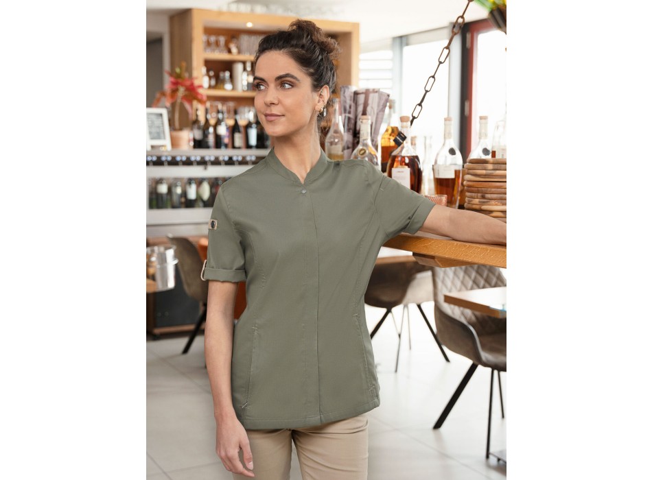 Giacca da cuoco da donna a maniche corte Green-Generation FullGadgets.com